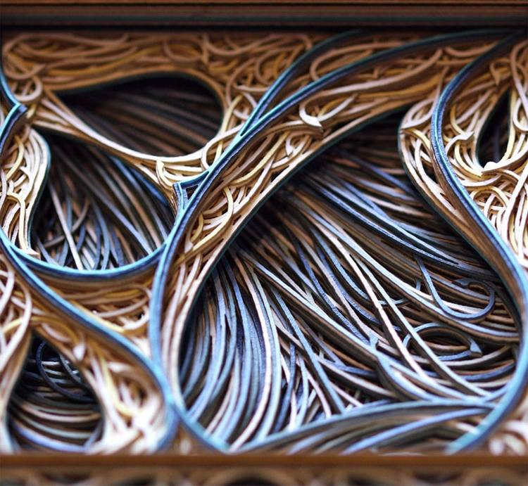 Modern Art from paper by Laser Cut Technique