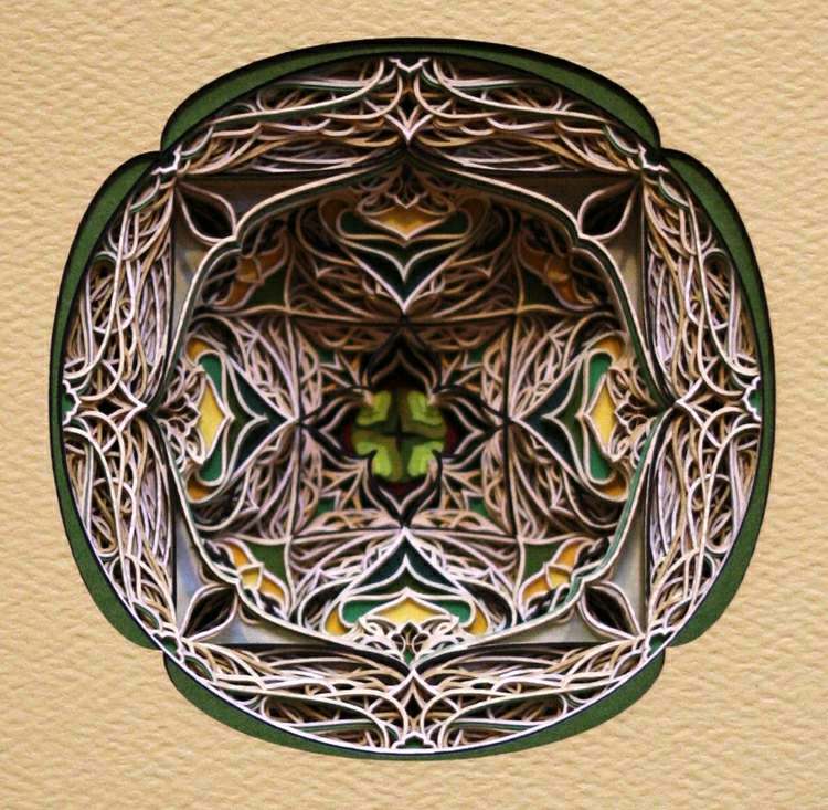 Modern Art from paper by Laser Cut Technique
