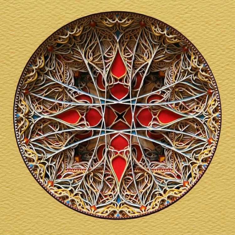 Modern Art from paper by Laser Cut Technique
