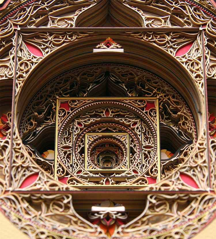 Modern Art from paper by Laser Cut Technique