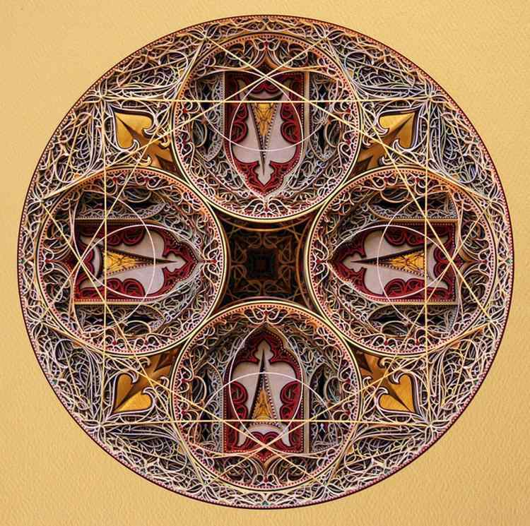 Modern Art from paper by Laser Cut Technique