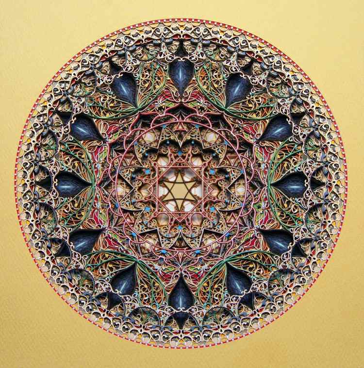 Modern Art from paper by Laser Cut Technique