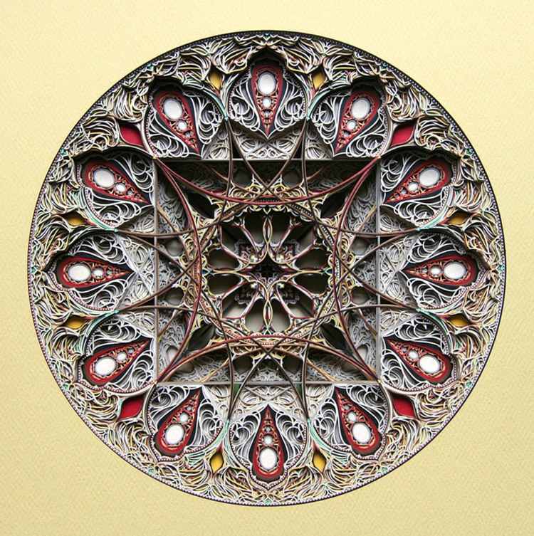 Modern Art from paper by Laser Cut Technique