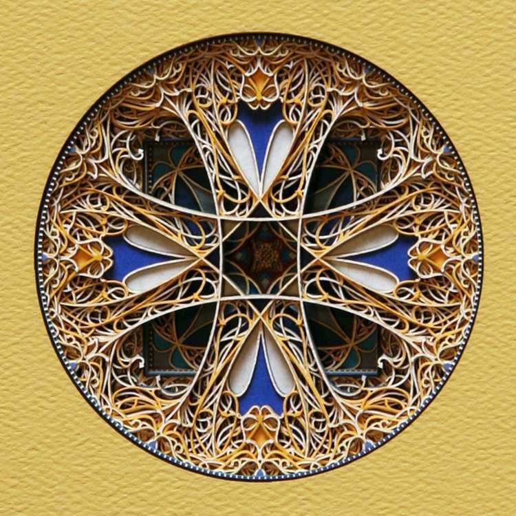 Modern Art from paper by Laser Cut Technique