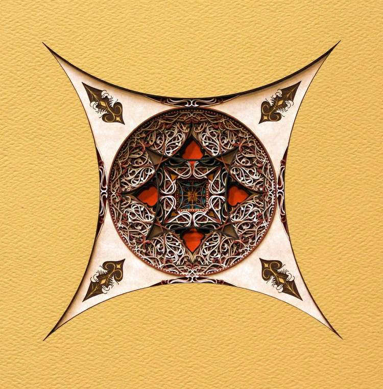 Modern Art from paper by Laser Cut Technique