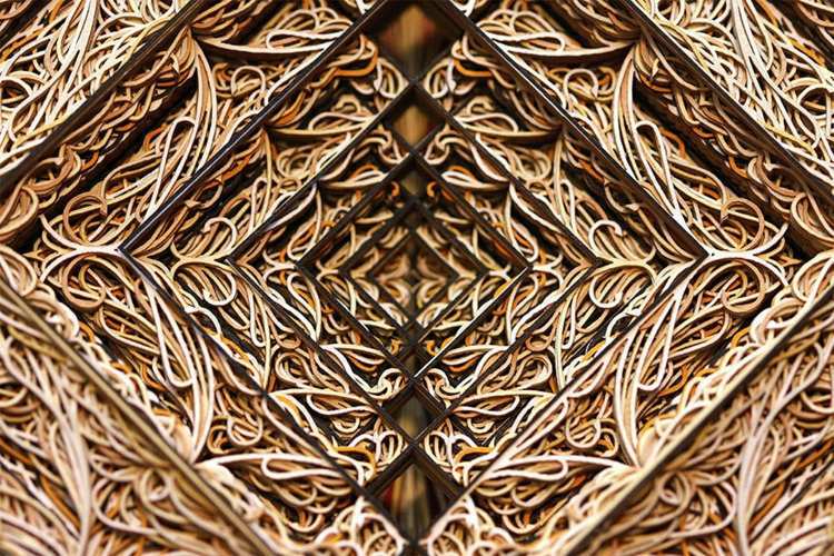 Modern Art from paper by Laser Cut Technique