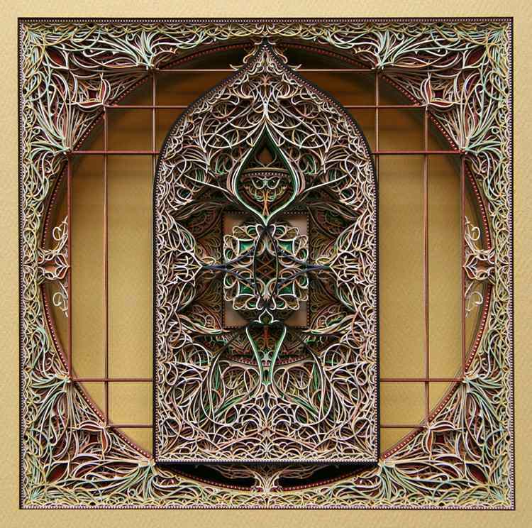 Modern Art from paper by Laser Cut Technique