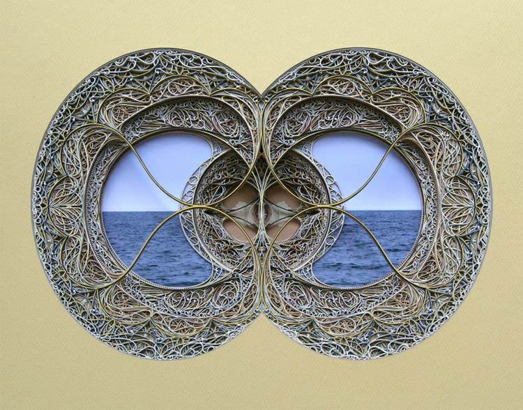 Modern Art from paper by Laser Cut Technique