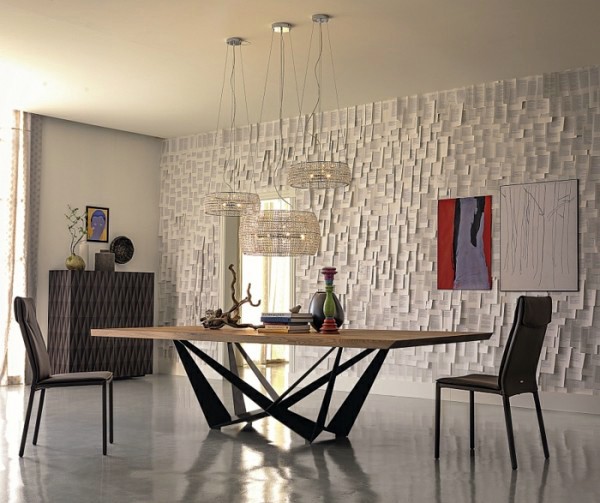 Modern dining tables with chairs show sculptural elegance Modern dining tables with chairs show sculptural elegance