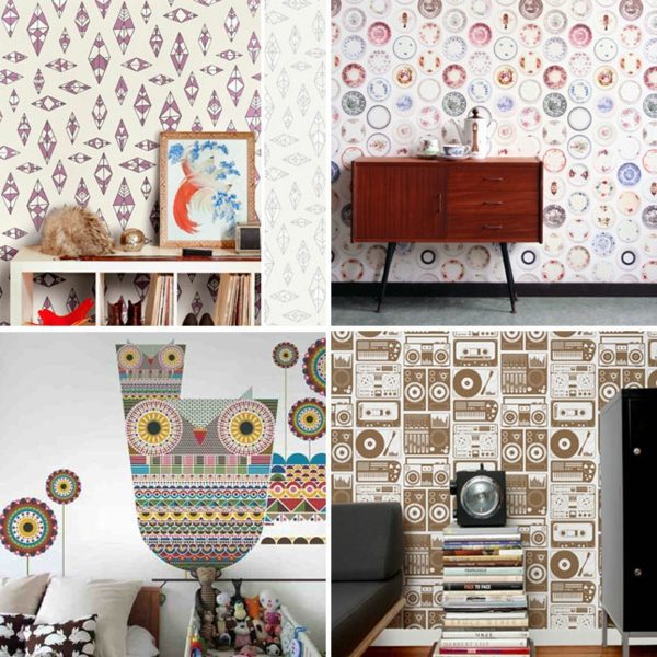 Wall stickers or wallpaper as desired