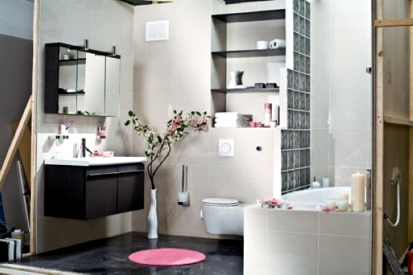 Decorating a small bathroom in Japanese style