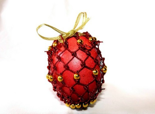 Easter eggs decorated with beads - tinker Osterdeko itself Easter eggs decorated with beads - tinker Osterdeko itself