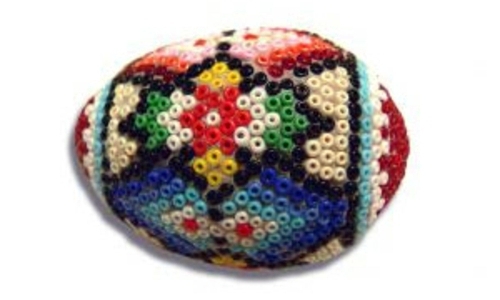 Easter eggs decorated with beads - tinker Osterdeko itself Easter eggs decorated with beads - tinker Osterdeko itself
