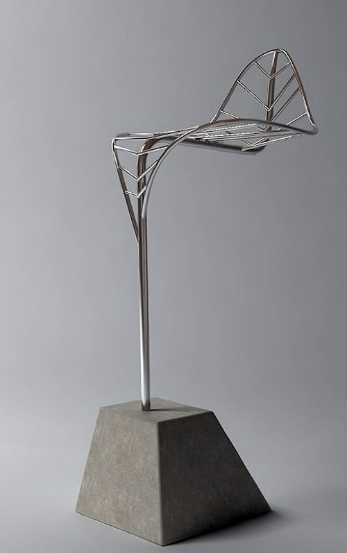 Designer furniture - chairs standing "The Leaf" - inspired by nature