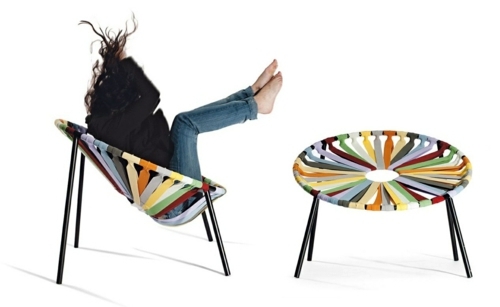 Designer furniture - chairs standing "The Leaf" - inspired by nature