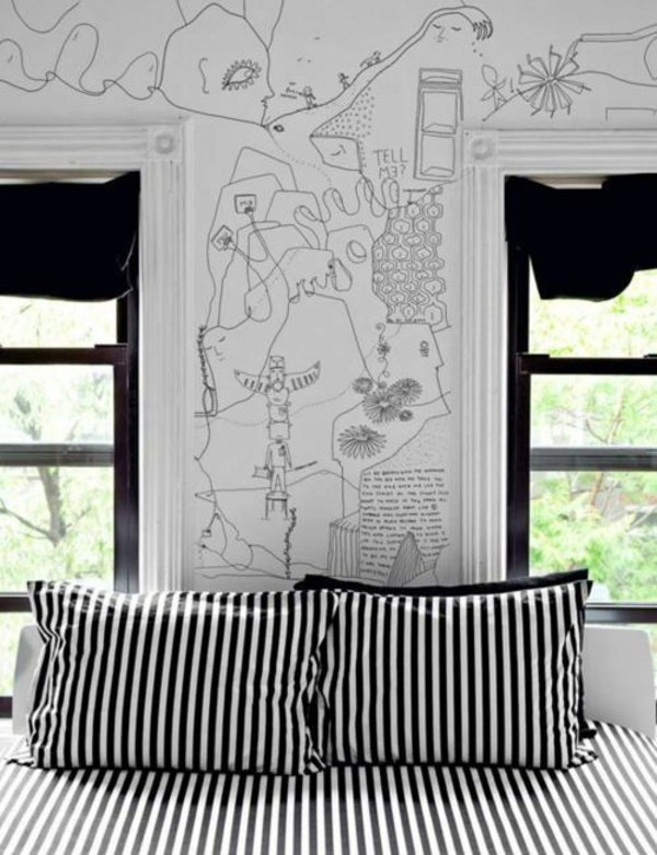 Trendy original wall design in the youth room Trendy original wall design in the youth room