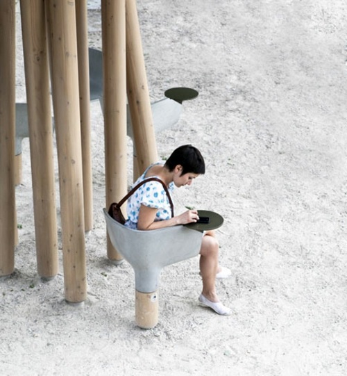 Wifi Internet station in Paris - innovative, technological progress