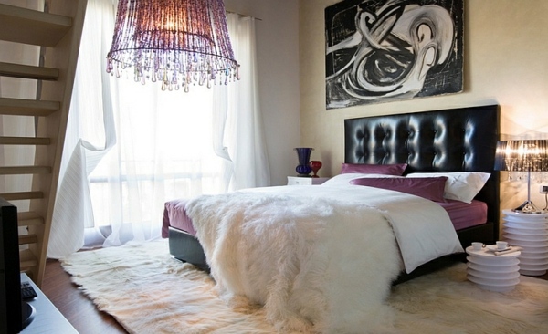 Bold bedroom color ideas with black and white accents