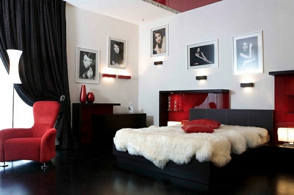 Bold Bedroom Color Ideas With Black And White Accents Interior