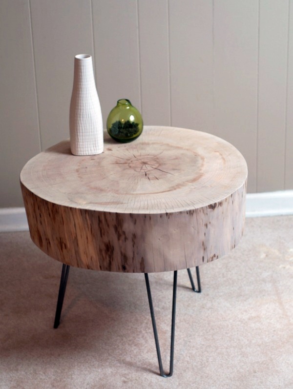 Table tree trunk - great art piece in the living room Table tree trunk - great art piece in the living room