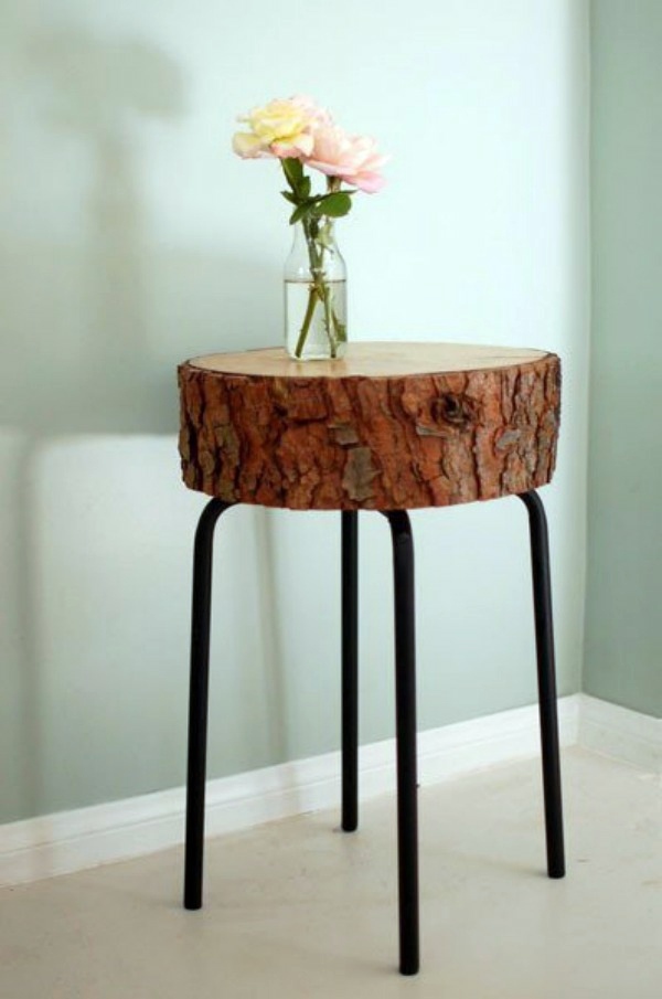 Table tree trunk - great art piece in the living room Table tree trunk - great art piece in the living room