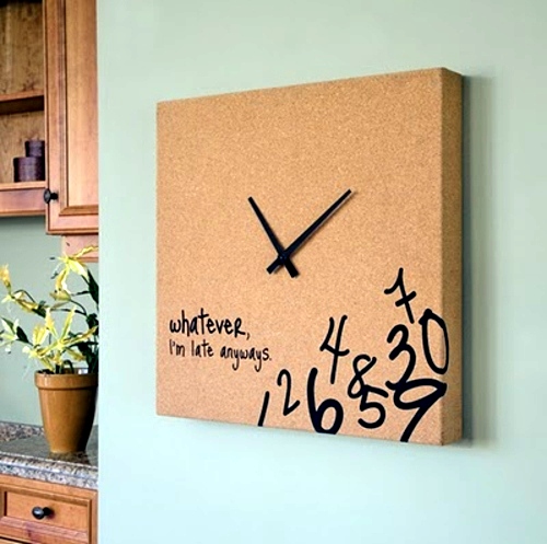 Fancy DIY clock from various home accessories