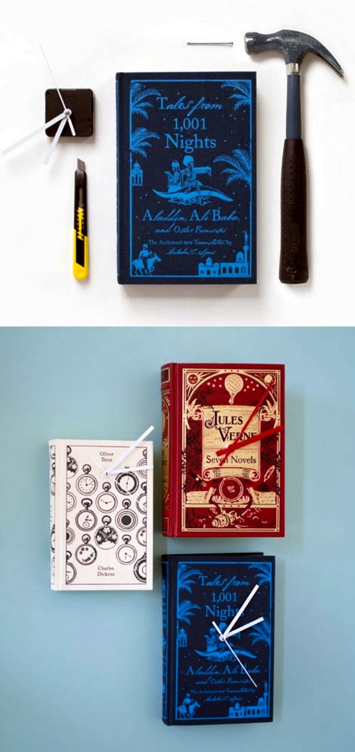 Fancy DIY clock from various home accessories