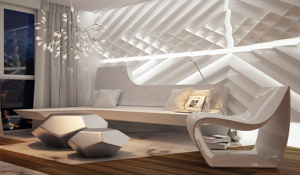 Ultra Modern furnishings in an apartment in Barcelona
