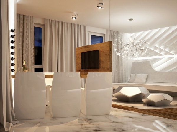 Ultra Modern furnishings in an apartment in Barcelona
