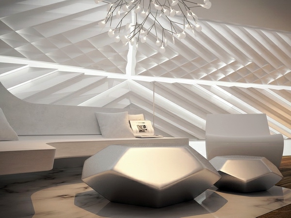 Ultra Modern furnishings in an apartment in Barcelona