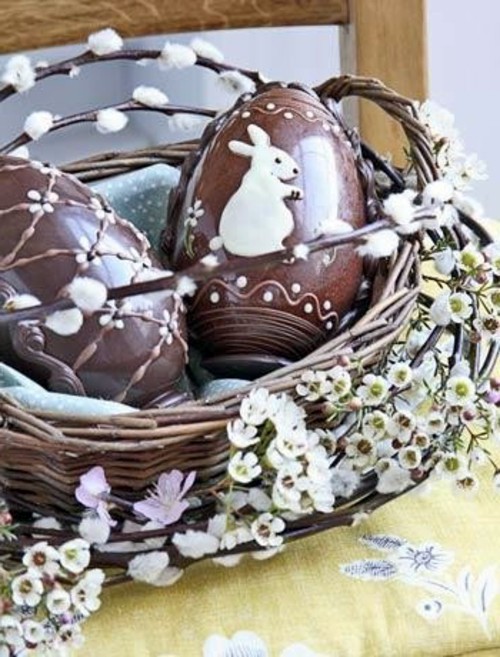 DIY chocolate Easter eggs