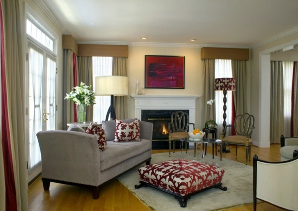 Send ottoman use as a side table - a versatile piece of furniture with style