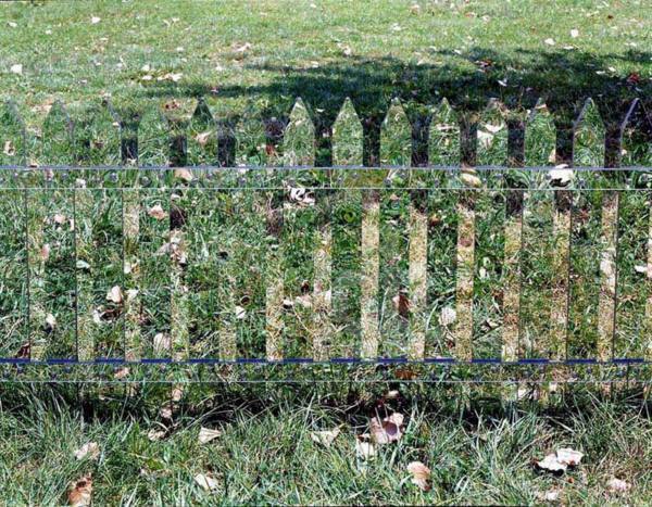 Gartengestaltung - Mirror picket fence reflects the landscape