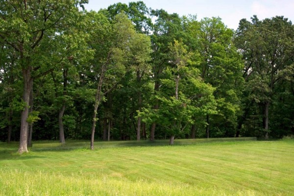 Mirror picket fence reflects the landscape Mirror picket fence reflects the landscape