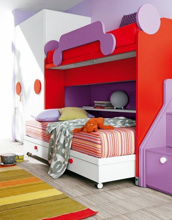 Loft bed in the nursery – 100 cool bunk beds for children Interior Design Ideas