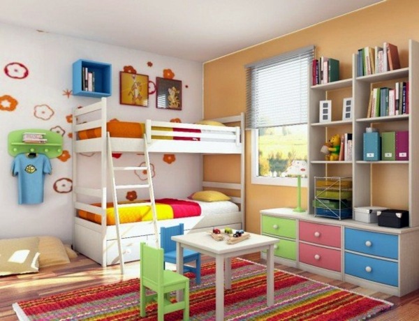 Loft bed in the nursery - 100 cool bunk beds for children