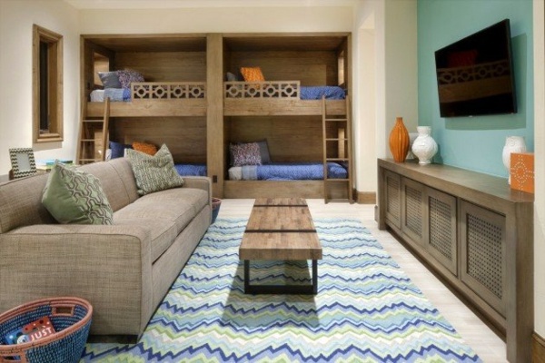 Loft bed in the nursery - 100 cool bunk beds for children