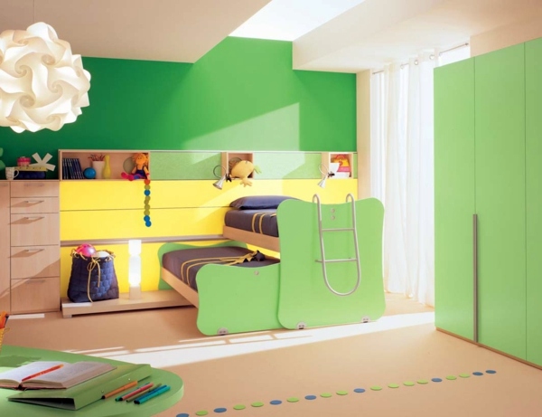 Loft bed in the nursery - 100 cool bunk beds for children