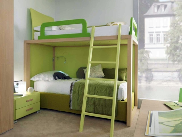 Loft bed in the nursery - 100 cool bunk beds for children