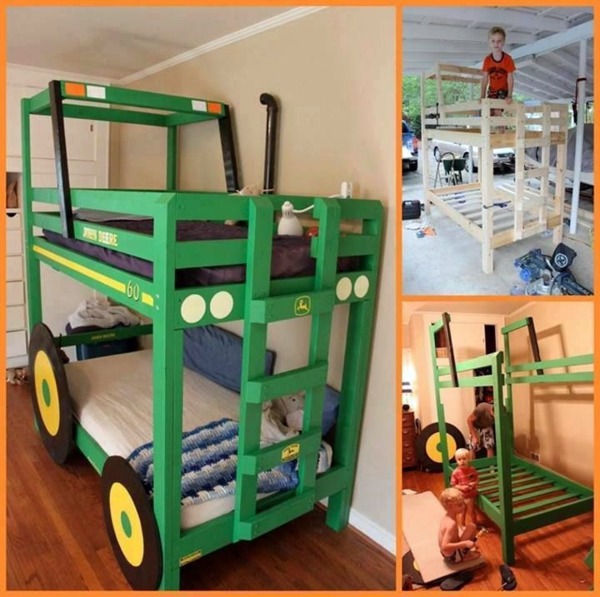 Loft bed in the nursery - 100 cool bunk beds for children