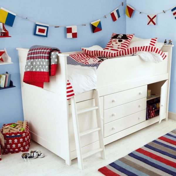 Loft bed in the nursery - 100 cool bunk beds for children