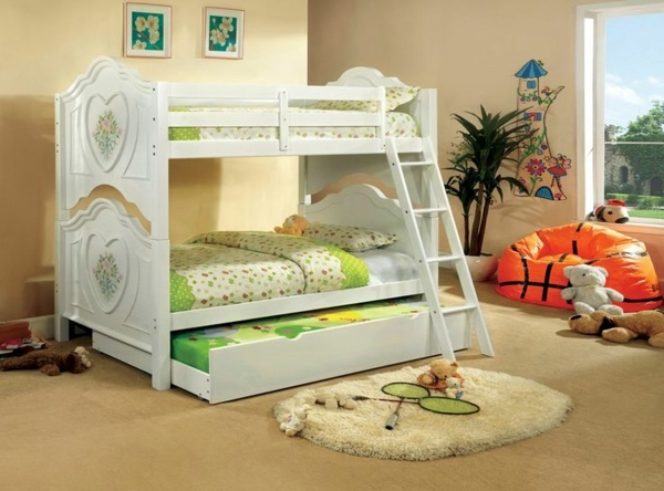 Loft bed in the nursery - 100 cool bunk beds for children