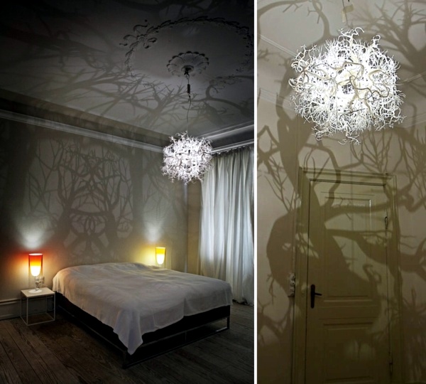 Fascinating sculpture chandelier conjures a mysterious atmosphere