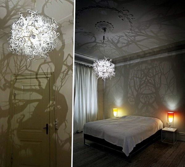 Fascinating sculpture chandelier conjures a mysterious atmosphere