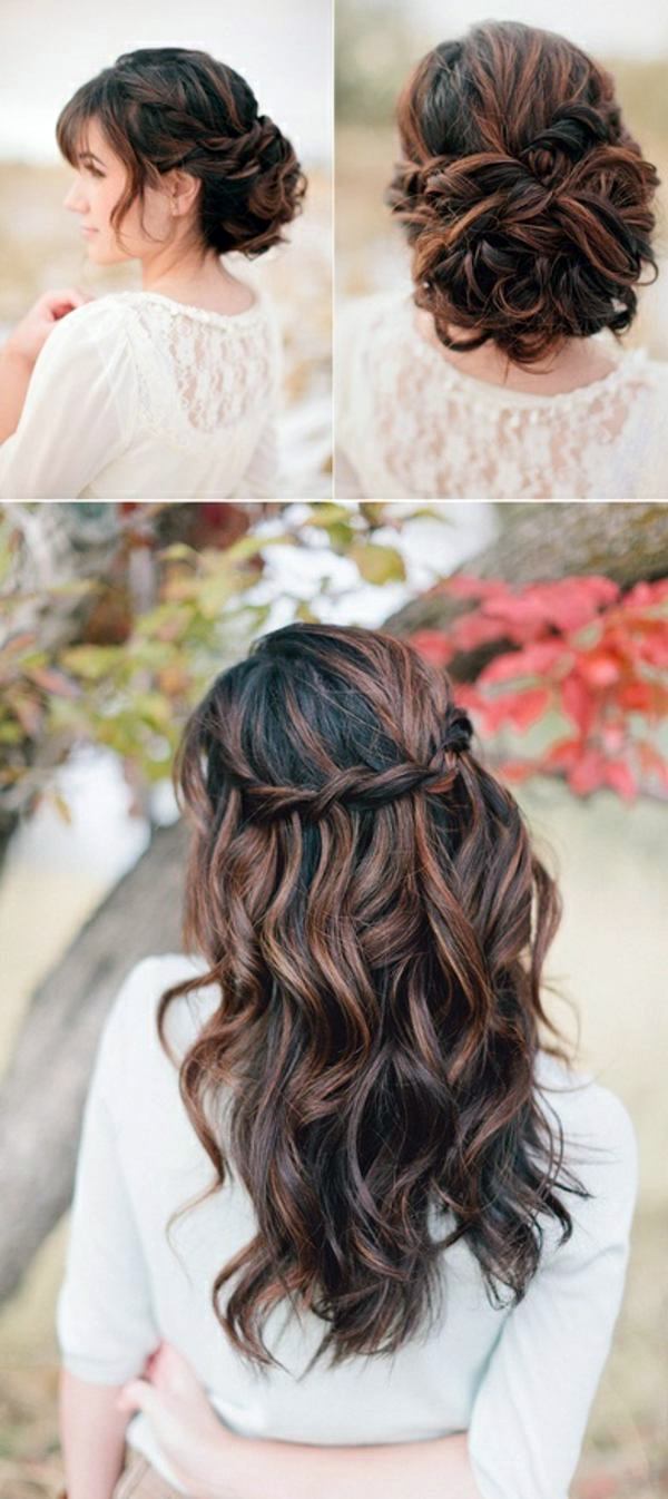 Bridal hairstyle half open - come on in style under the hood!