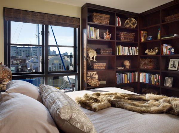 Placed 15 Cool bookcase shelves in the corner of the room Placed 15 Cool bookcase shelves in the corner of the room