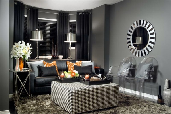 Wall color is silver as light within the interior design design