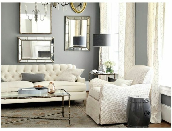 Wall Color Is Silver As Light Within The Interior Design