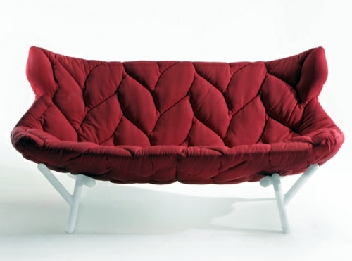 Red upholstered sofa by Patricia Urquiola for Kartell inShare22 Red upholstered sofa by Patricia Urquiola for Kartell inShare22