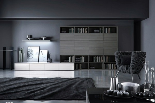 30 interior design ideas for wall paint in shades of gray - trendy color design